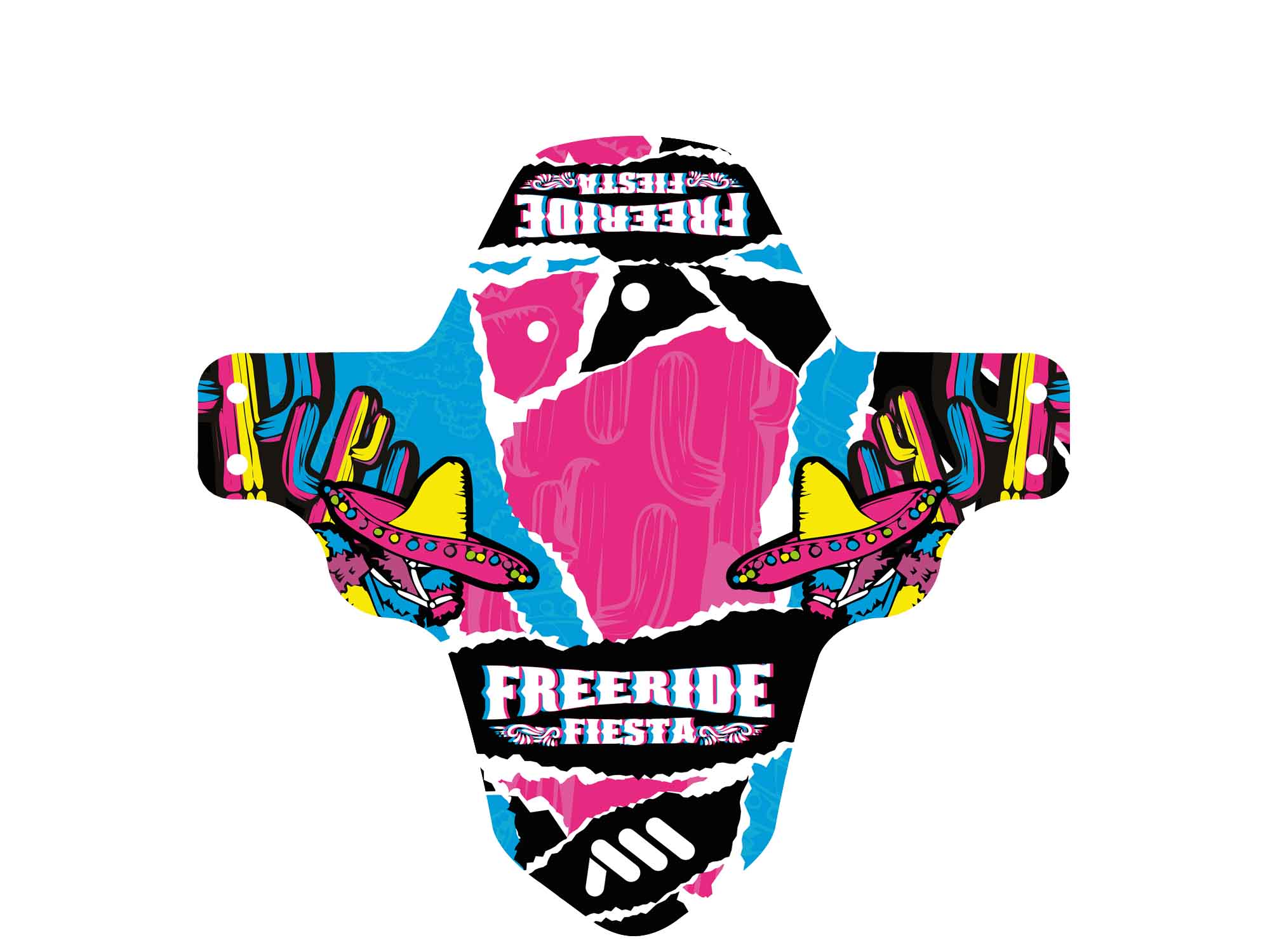 All mountain style Freeride Fiesta 2023 Frame Guard Stickers, Multicolor