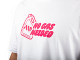 AMS No Gas White Oversize tee detail chest