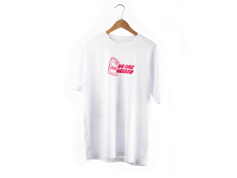 AMS No Gas White Oversize tee front hanger