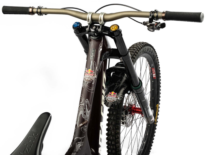 AMS X Red Bull Rampage Ridgeline design White color on top tube of mtb