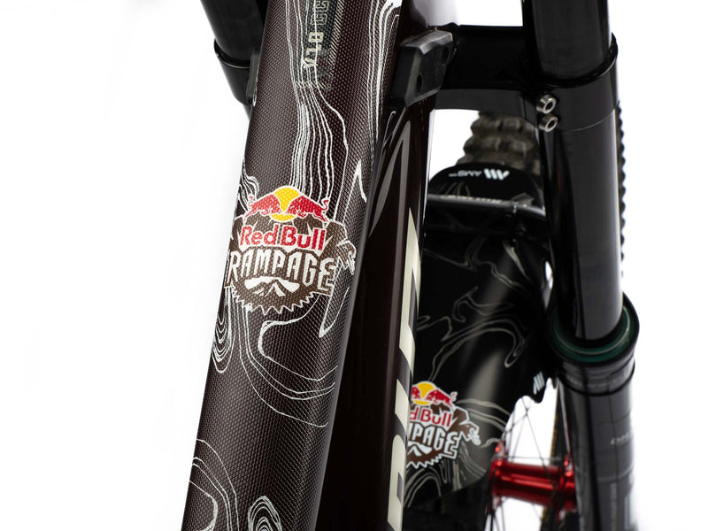 AMS X Red Bull Rampage Ridgeline design White color on top tube of mtb