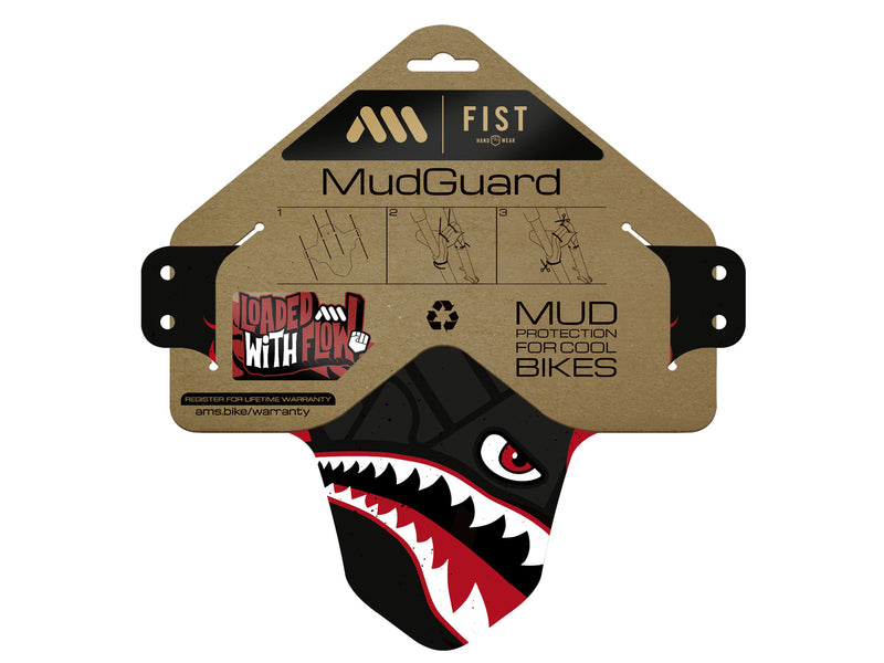 AMS X Fist Jaws P40 Mud Guard inside the packaging