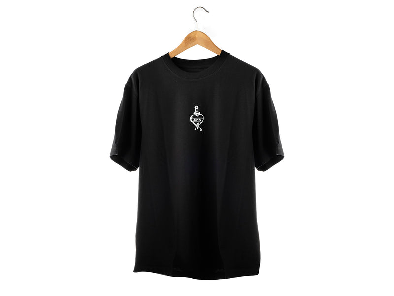 AMS Oversize Black T-Shirt Hell Gang on hanger front