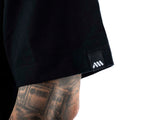 AMS Oversize Black T-Shirt Hell Gang detail sleeve