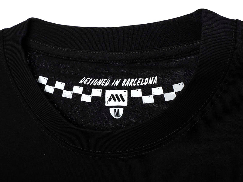 AMS Oversize Black T-Shirt Hell Gang detail inside neck