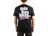 AMS Ride Dirt Bikes T-shirt in Black on model back