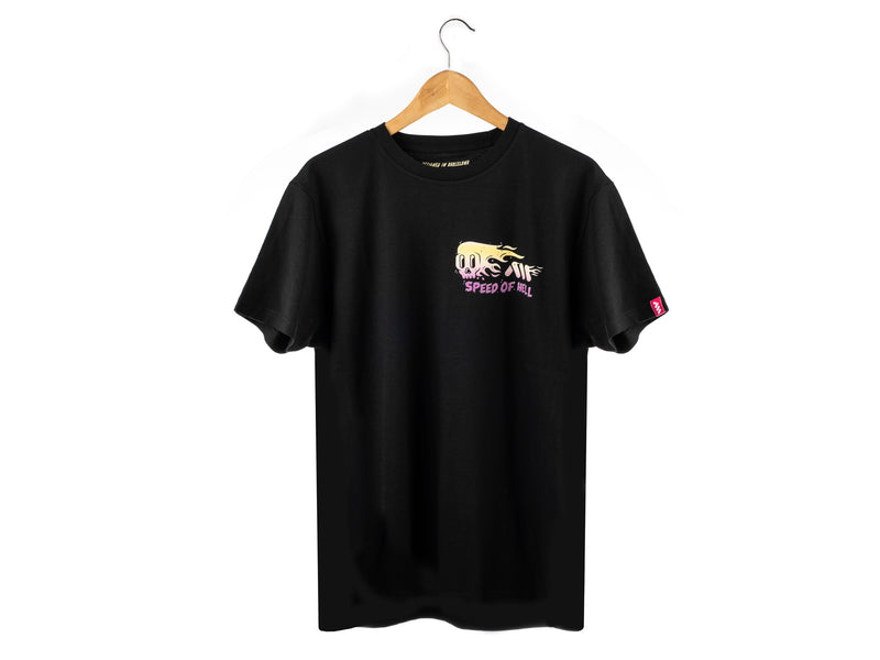 AMS Speed of Hell t-shirt in Black in hanger front