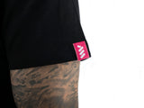 AMS Speed of Hell t-shirt in Black in model detail sleeve