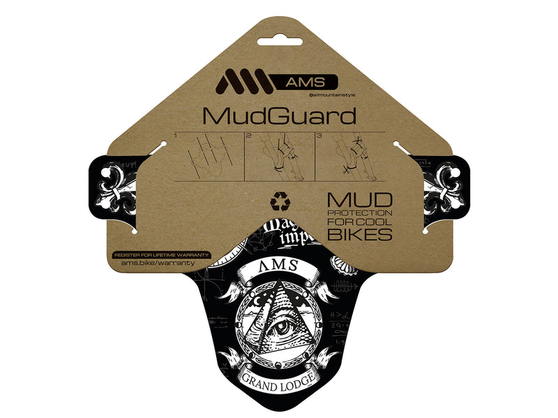 AMS Mud Guard Opus Magna design inside the packaging